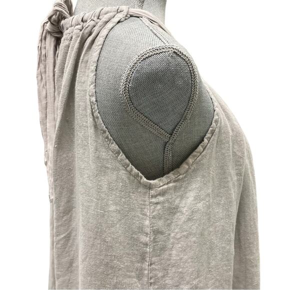 Ambra Linen Dress M Fairy Lagenlook Effortless Minimalist‎ Quiet Luxury Italy - Picture 3 of 9